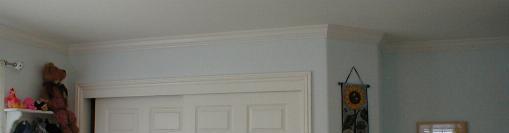 before i painted above the closet