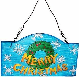 MERRY CHRISTMAS DOOR HANGER